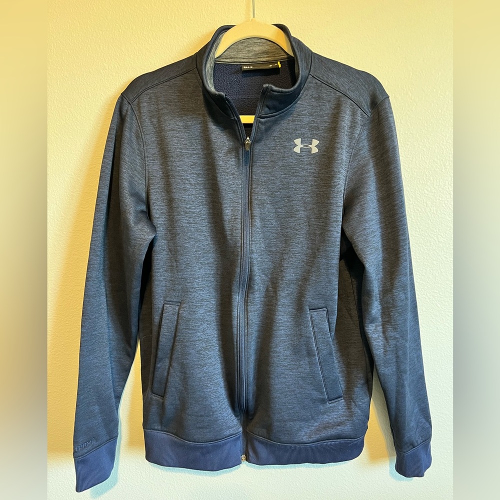 Under Armour fleece lined zip front jacket. Size small